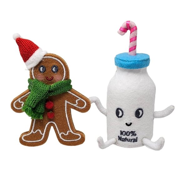 Simple Milk and Gingerbread Cookie Fabric Christmas Holiday Party Decor - Picture 4 of 4